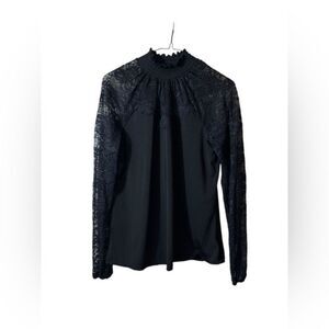 Adrienne Vittadini small Elegant Black Lace Women's Top